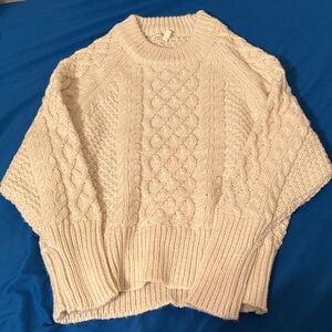 Workshop Republic Clothing Cream Cable Knit Sweater